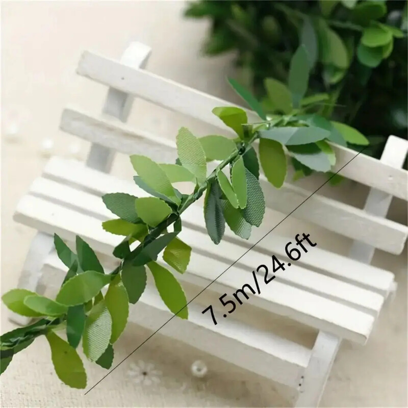 1 db Wisteria Garland mesterséges borostyán füzér wisteria lombozat esküvői barkácsolás lombnövény hamis wisteria