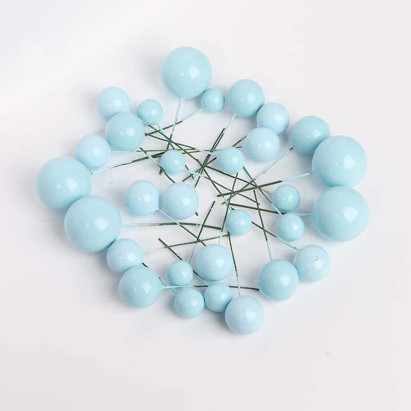 30 db kék fehérarany golyós tortafeltét medve témájú születésnapi tortadísz esküvői keresztelőhöz Cupcake betét tortafeltöltő labda