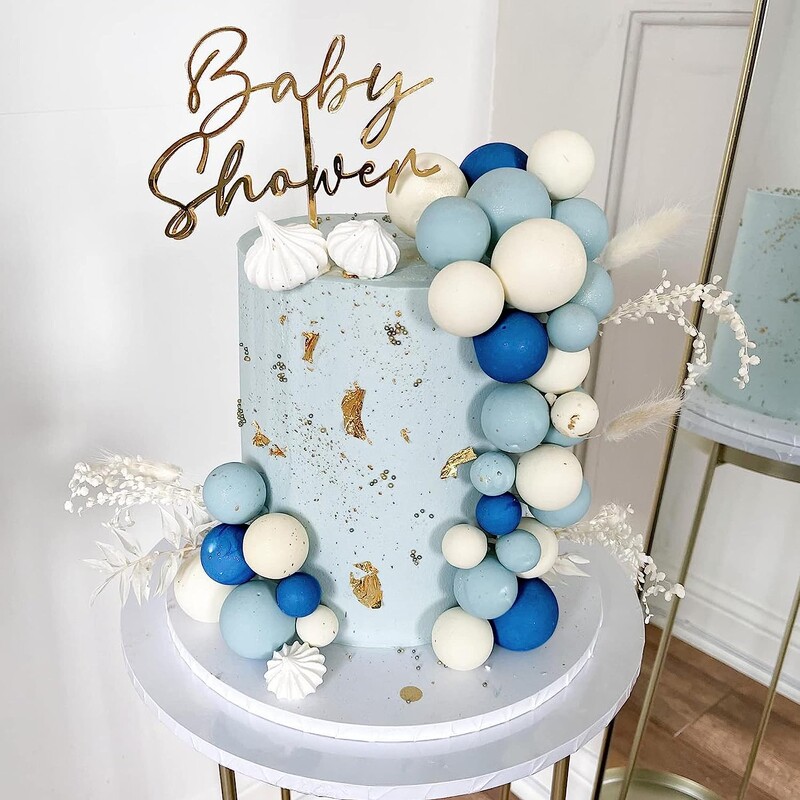 30 db kék fehérarany golyós tortafeltét medve témájú születésnapi tortadísz esküvői keresztelőhöz Cupcake betét tortafeltöltő labda