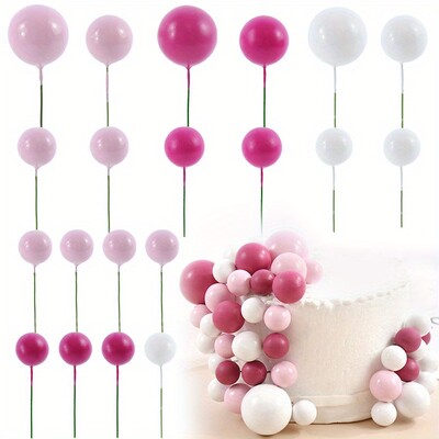 32 τεμ. Ροζ χρυσή μπάλα για τούρτες Mini balloon Cupcake Topper για πάρτι γενεθλίων γάμου Επιλογές κέικ διακόσμησης Εργαλεία ψησίματος Δώρο