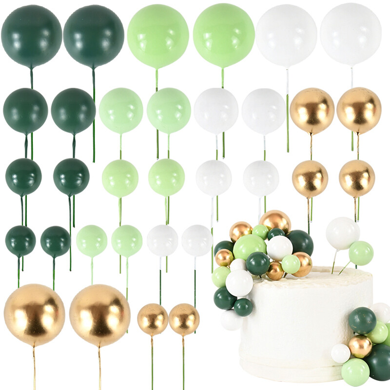 32 db Rózsaszín Arany Golyós tortafeltétek Mini Balloon Cupcake Topper Esküvői Születésnapi Tortaválogatások Dekorációs Sütőeszközök Ajándék