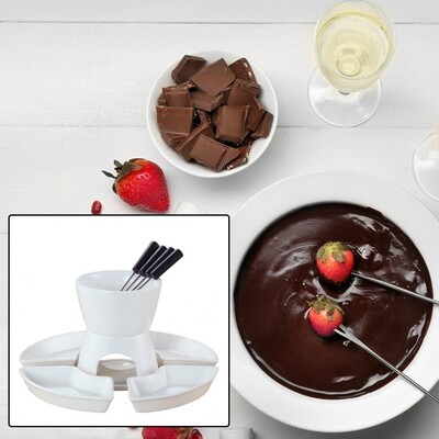 Sauce Fondue Elegant Ceramic Fondue Butter Sert για σοκολατένιο τυρί καραμέλα υψηλής θερμοκρασίας για ακόμη και για βουτιά