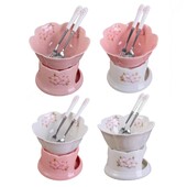 Σετ Μπολ Φοντιού Σοκολάτας 300ml Melt Hot Pot Bowl για τυρί αρραβώνα
