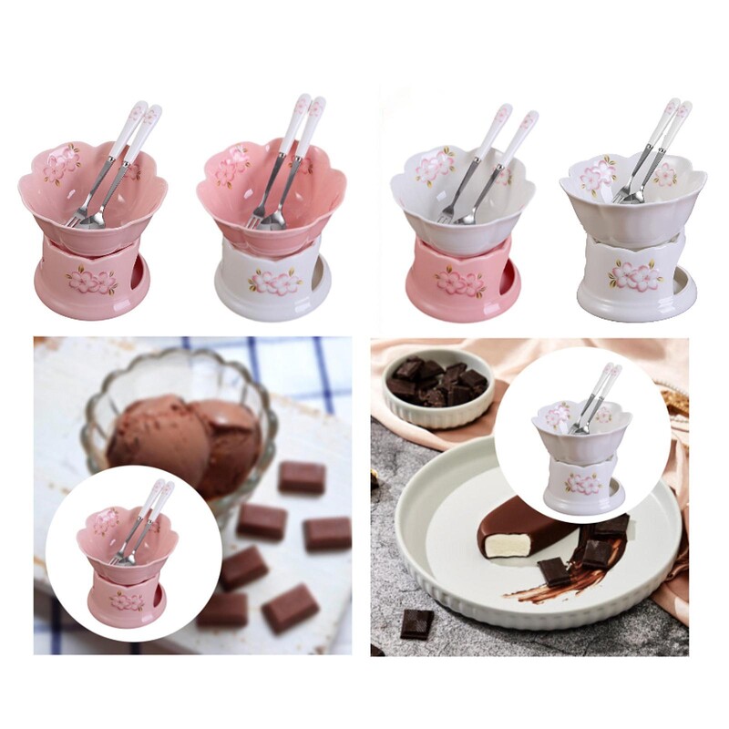 Csokoládé fondü edény 300 ml Melt Hot Pot tál szett eljegyzési sajtokhoz