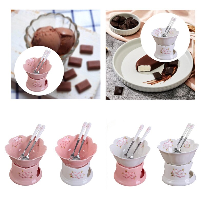 Csokoládé fondü edény 300 ml Melt Hot Pot tál szett eljegyzési sajtokhoz