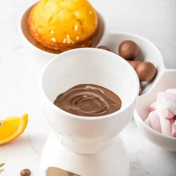 Creative Mini Ceramic Chocolate Fondue Premium Porcelain Chocolate Cheese Melting Pot Домакински инструмент Кухненски аксесоари