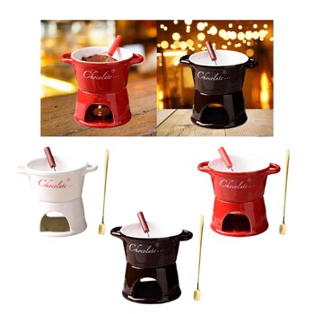 Fondue Mug Butter Melt Pot Σοκολάτα Melter Butter Heater Butter Warmer Heater 300ml for Party Home Wedding Birthday Anniversary