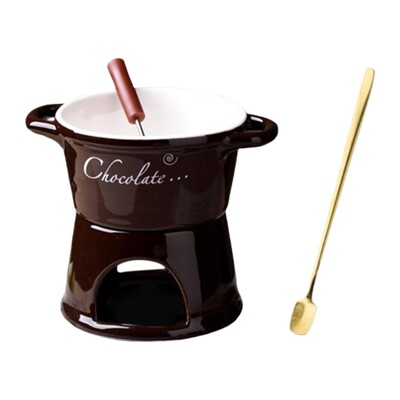 Fondue Mug Butter Melt Pot Σοκολάτα Melter Butter Heater Butter Warmer Heater 300ml for Party Home Wedding Birthday Anniversary