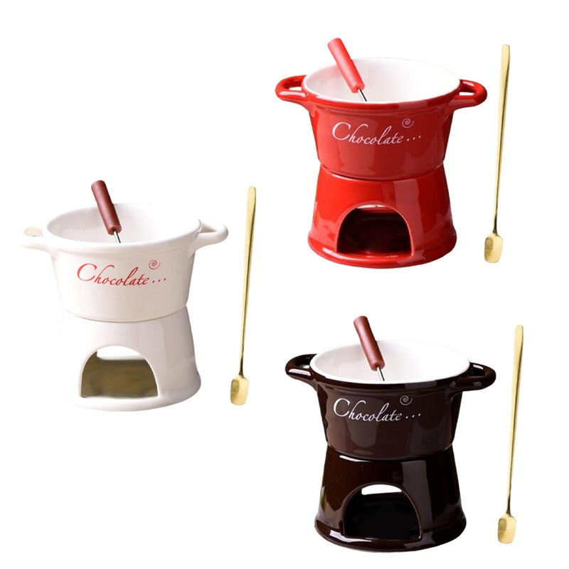 Cana Fondue Oala de topire a untului Topitor de ciocolata Incalzitor de unt Incalzitor de unt Incalzitor de unt 300 ml pentru petrecere Acasa Nunta Zi de nastere Aniversare