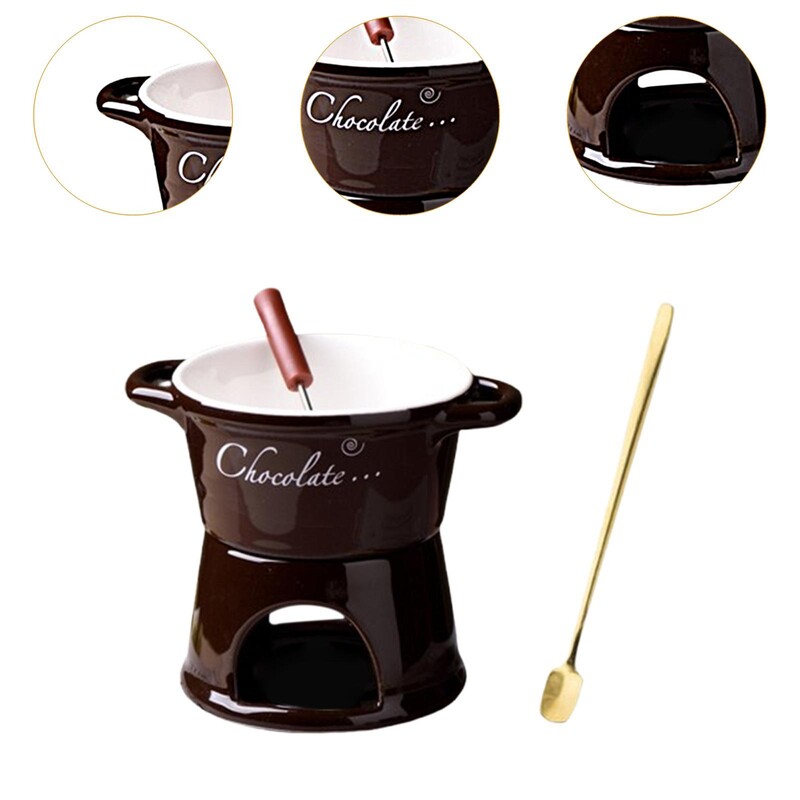 Cana Fondue Oala de topire a untului Topitor de ciocolata Incalzitor de unt Incalzitor de unt Incalzitor de unt 300 ml pentru petrecere Acasa Nunta Zi de nastere Aniversare