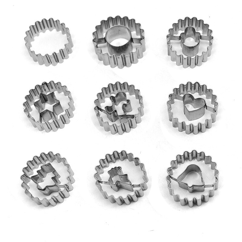 9 részes karácsonyi torta süteményvágó készlet rozsdamentes acél sütőeszközök konyhai barkácsolás lekváros süteményvágók