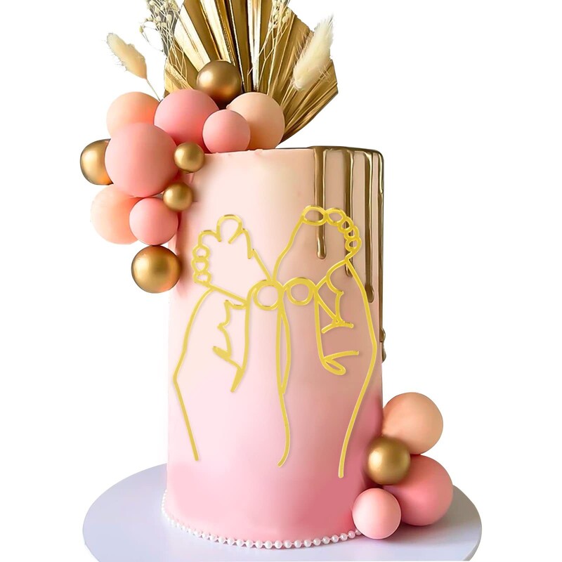 20 DB kerek labdás boldog születésnapi tortafesték, rózsaszín arany gyerekparti esküvői cupcake felső dekoráció babazuhany desszert ajándékokhoz