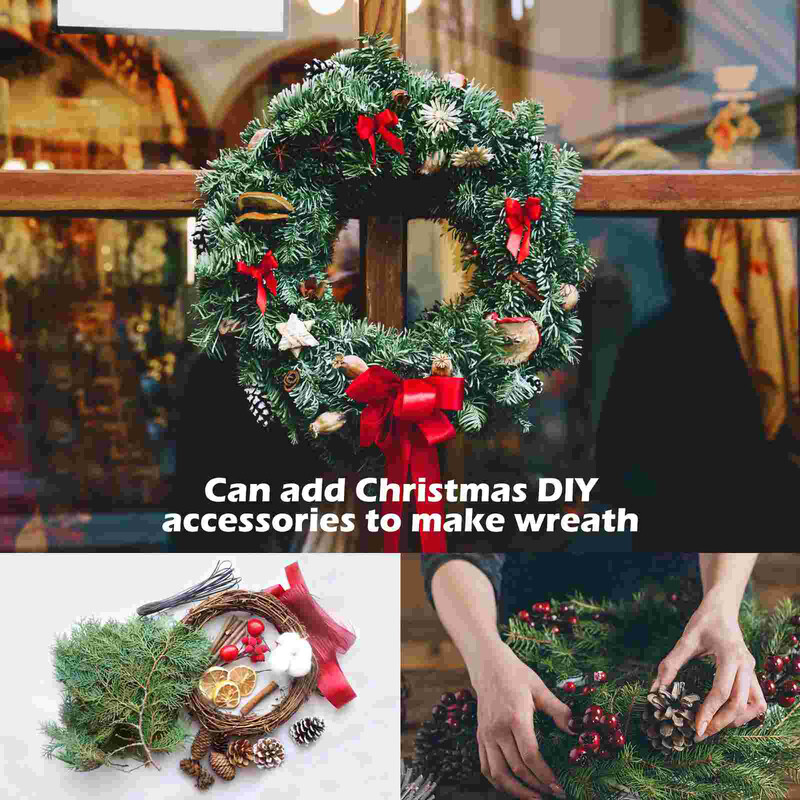 Karácsonyi szőlő dekoráció barkács kézműves gally füzér Rattan koszorú szőlő alapkoszorúk vázhoz, természetes ághoz