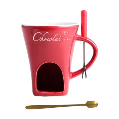 Chocolate Fondue Pot Chocolate Melted Ceramic Hot Pot Chocolate Melting Pot za