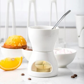 Creative Mini Ceramic Chocolate Fondue Premium Porcelain Chocolate Cheese Melting Pot Οικιακά Εργαλεία Αξεσουάρ Κουζίνας