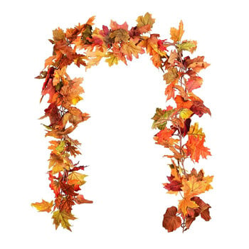 200cm Artificial Maple Leaf Fall Maple Garland Fall Leave Vine για διακόσμηση δωματίου Κήπος Γαμήλιο πάρτι Χριστουγεννιάτικη διακόσμηση