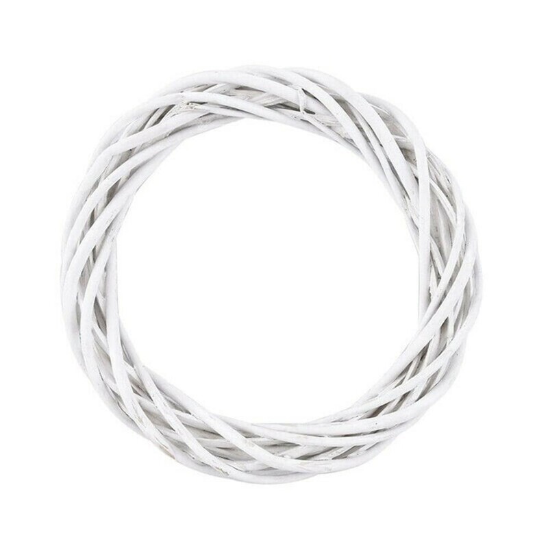 10-30 cm karácsonyi rattan gyűrű, fehér koszorú, füzér, függő szőlőgyűrű, barkácsolás, kézműves karácsonyi díszek, karácsonyi parti dekorációk