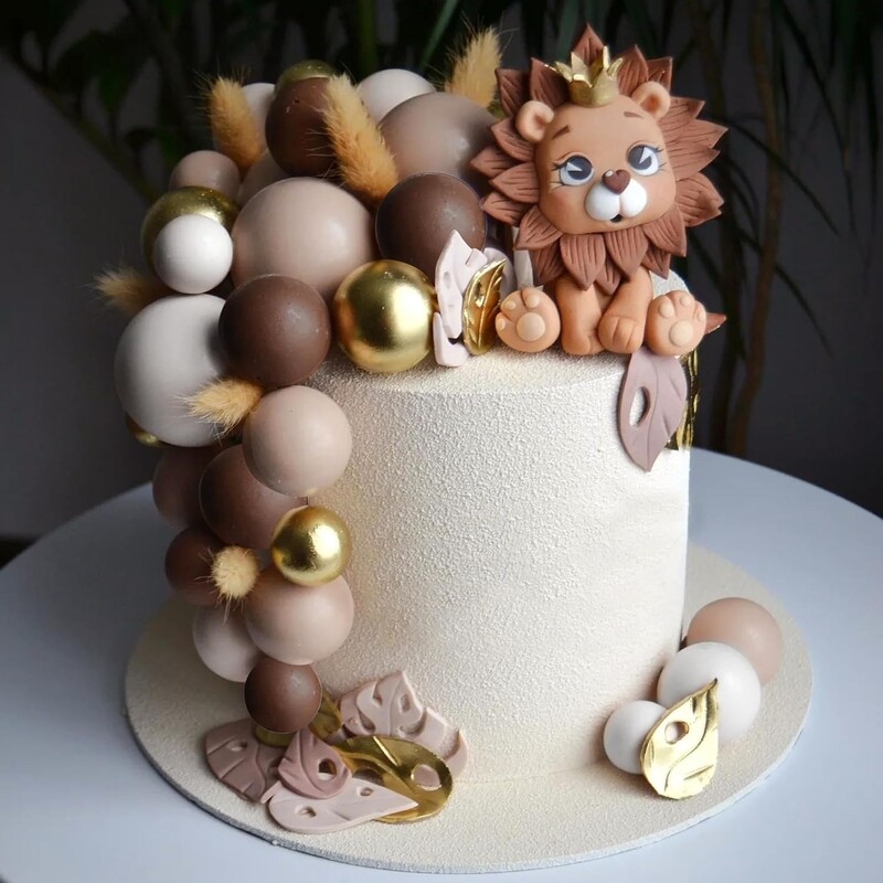 30 db barna fehérarany golyós tortafeltétek Boho születésnapi tortadíszek Medve témájú születésnapi babaváró party cupcake fedők