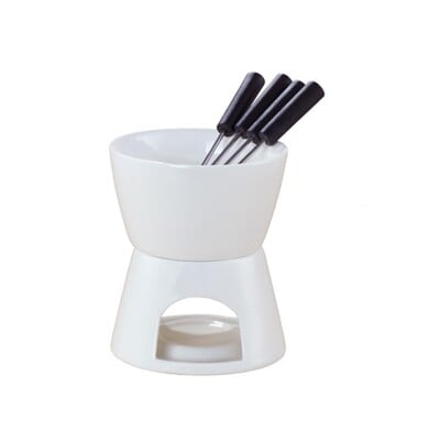 Încălzitor pentru fondue din ceramică Oală pentru fondue din ceramică Set elegant pentru încălzit unt pentru fonduă din ceramică pentru ciocolată, brânză, chiar pentru scufundare