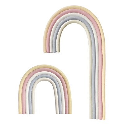 2 τμχ Rainbow Cake Toppers Πολύχρωμες μπάλες Διακοσμήσεις τούρτας για γάμο Baby Shower για αγόρια για πάρτι γενεθλίων