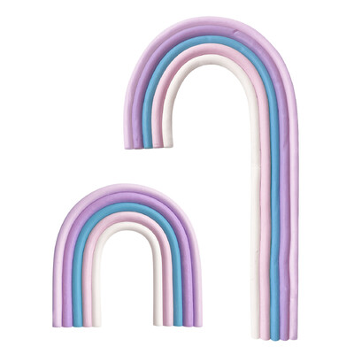 2 τμχ Rainbow Cake Toppers Πολύχρωμες μπάλες Διακοσμήσεις τούρτας για γάμο Baby Shower για αγόρια για πάρτι γενεθλίων