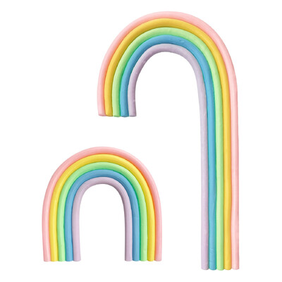 2 τμχ Rainbow Cake Toppers Πολύχρωμες μπάλες Διακοσμήσεις τούρτας για γάμο Baby Shower για αγόρια για πάρτι γενεθλίων