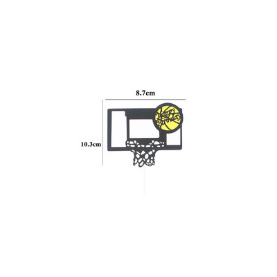 Θέμα μπάσκετ Happy Birthday Διακοσμητικό κέικ Cupcake Topper Cute Sport fans For Boys Party Dessert Cake Decorations Δώρο