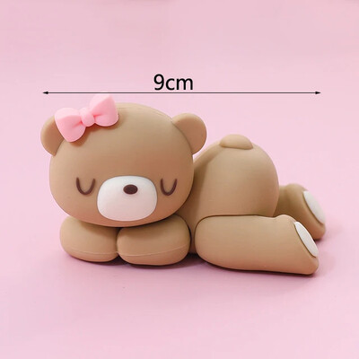 Bear Dolls Διακόσμηση τούρτας Cake Topper Παιδικό παιχνίδι για αγοράκι 1ο γενέθλιο Baby Shower Fender Reveal DIY Party Supplies