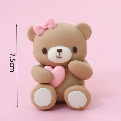 Bear Dolls Διακόσμηση τούρτας Cake Topper Παιδικό παιχνίδι για αγοράκι 1ο γενέθλιο Baby Shower Fender Reveal DIY Party Supplies