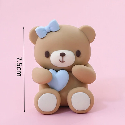 Bear Dolls Διακόσμηση τούρτας Cake Topper Παιδικό παιχνίδι για αγοράκι 1ο γενέθλιο Baby Shower Fender Reveal DIY Party Supplies