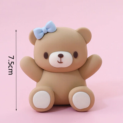 Bear Dolls Διακόσμηση τούρτας Cake Topper Παιδικό παιχνίδι για αγοράκι 1ο γενέθλιο Baby Shower Fender Reveal DIY Party Supplies