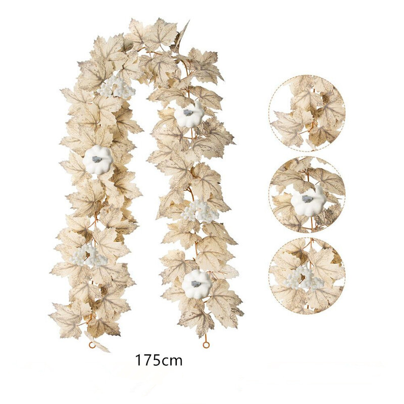 Őszi juharlevél füzér mesterséges lombozat sütőtök bogyó füzér őszi függő szőlőfüzér hálaadás dekoráció otthonra