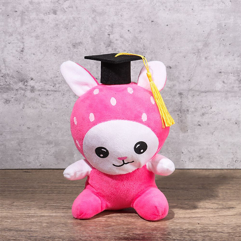 10db Mini ballagási sapka doktori sapka bojttal Cupcake palack tetejű dekor Ballagási parti Virágok torta ajándék dekoráció