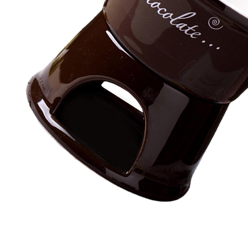 Ghiveci pentru fonduă de ciocolată Aparate de bucătărie Set oală pentru fondue Oală de topire din porțelan pentru bomboane Desert Supă de gătit Cina