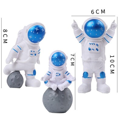 Astronaut Cake Διακόσμηση Planets Topper Spaceman Στολίδια ψησίματος για Kid Boy Universe Outer Space πάρτι γενεθλίων