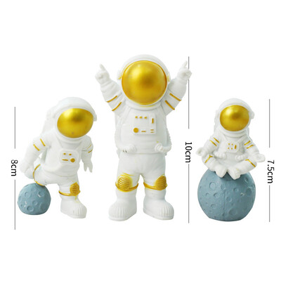 Astronaut Cake Διακόσμηση Planets Topper Spaceman Στολίδια ψησίματος για Kid Boy Universe Outer Space πάρτι γενεθλίων