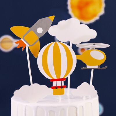 Astronaut Cake Διακόσμηση Planets Topper Spaceman Στολίδια ψησίματος για Kid Boy Universe Outer Space πάρτι γενεθλίων