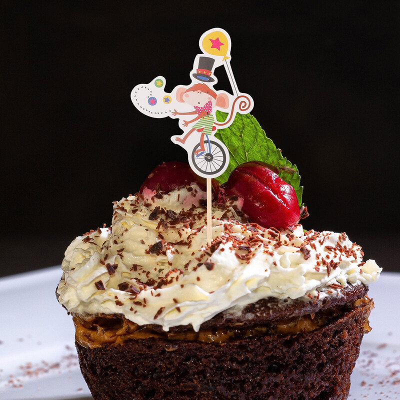 48 db cirkuszi torta betét Születésnapi buli Elefánt Cupcake Toppers Állati Delfin Karneváli Téma Dekorációk Papír