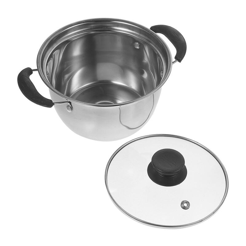 Levesgőzölő főzőedény kis serpenyős tej fedővel serpenyők Konyhai raktár mindennapi használatra rozsdamentes acél edények