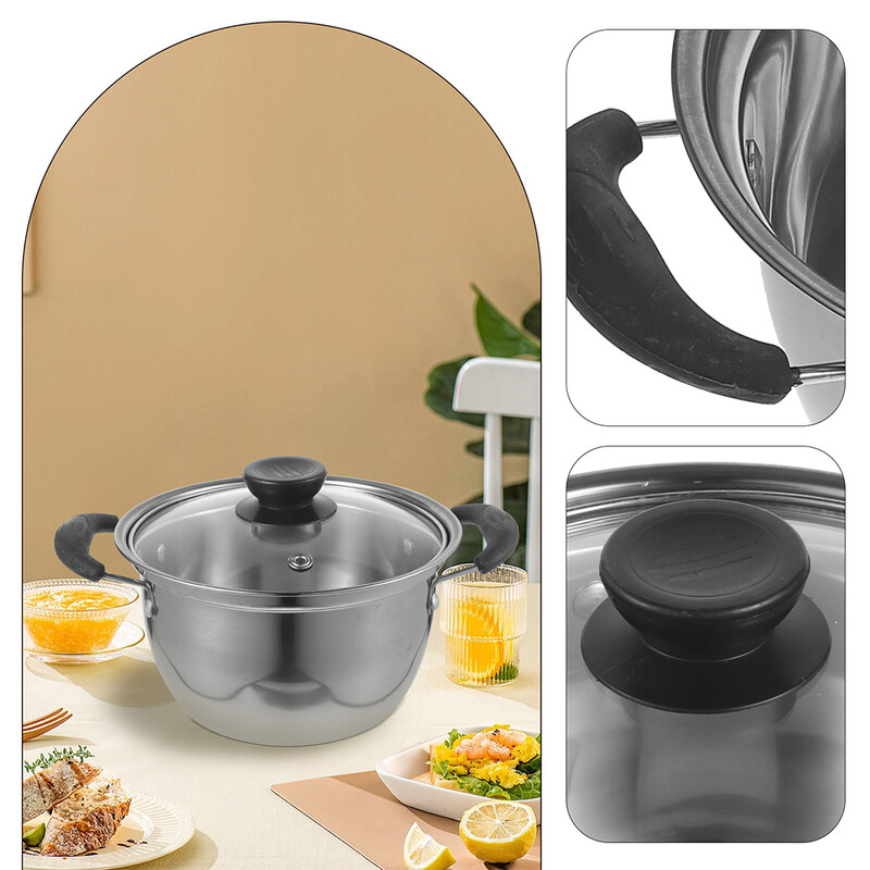 Levesgőzölő főzőedény kis serpenyős tej fedővel serpenyők Konyhai raktár mindennapi használatra rozsdamentes acél edények