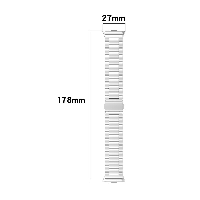 Alkalmas a Redmi Watch 4 három Pearl Steel Band Redmi Watch 4 Metal Band Xiaomi Mi Band 8 Pro csuklószíjhoz