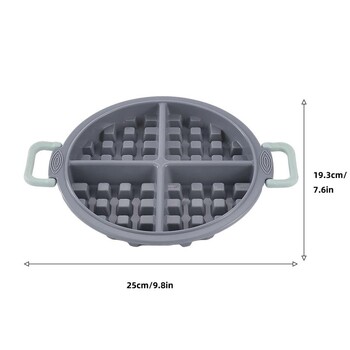Φόρμα για βάφλες Αντικολλητικό ταψί σιλικόνης Αντικολλητικό ταψί ψησίματος DIY Βαφλιέρα σιλικόνης Ταψί για βάφλες