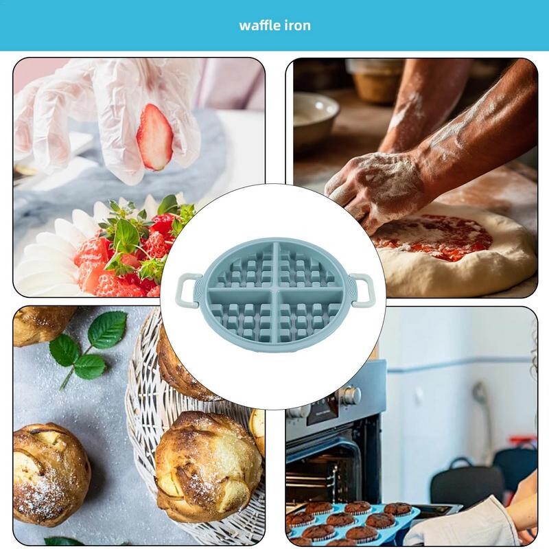 Vafeļu veidne Silikona vafeļu veidotāja cepšanas paplāte Nepiedegoša cepšanas paplāte Veidne DIY silikona vafeļu veidotāja cepšanas paplāte vafeļu paplāte