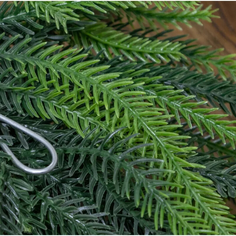 150 cm-es karácsonyi füzér mesterséges fenyő zöldfüzér vízálló karácsonyi dekoráció beltéri esküvői kellékekhez