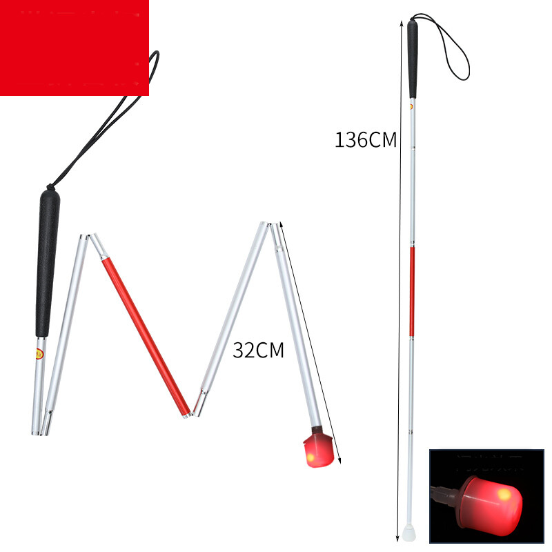 Vakbot vastagított teleszkópos bot, összecsukható kétszínű fényvisszaverő fóliával 40% kedvezmény 50% kedvezmény 30% kedvezmény hordozható vakmankók