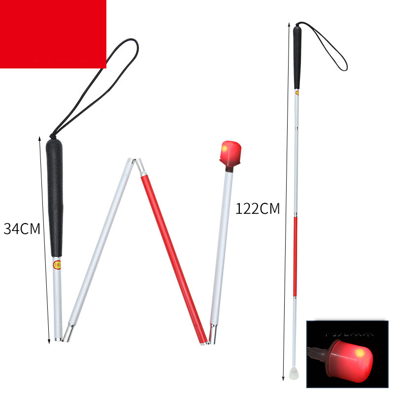 Vakbot vastagított teleszkópos bot, összecsukható kétszínű fényvisszaverő fóliával 40% kedvezmény 50% kedvezmény 30% kedvezmény hordozható vakmankók