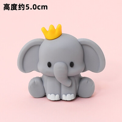 Cute Animal Cake Topper Woodland Jungle Safari Lion Monkey Tiger Μαλακό λαστιχένιο ένθετο κέικ Διακόσμηση για προμήθειες γενεθλίων