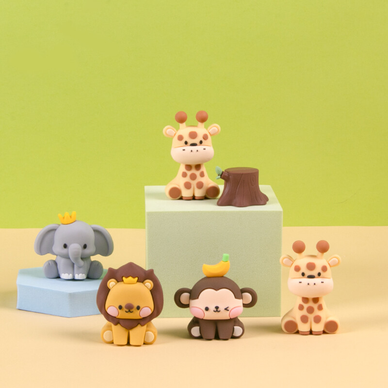 Aranyos állati tortafeltét erdei dzsungel szafari oroszlán majom tigris puha gumi torta betétes tábla dekoráció születésnapi kellékekhez