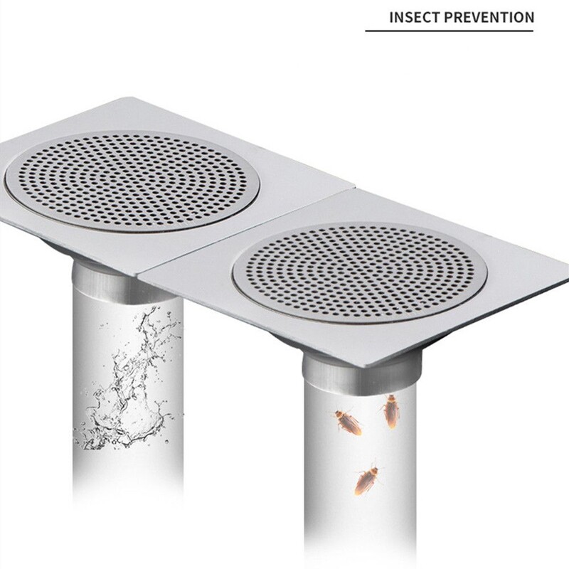 304 Rozsdamentes acél hajszűrő hálós padló lefolyó háló csatorna szigetelő háló konyha fürdőszoba erkély WC kerek zuhany lefolyó huzat