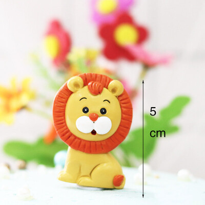 1 τμχ Cartoon Woodland Animals Cake Topper Jungle Safari Cupcake Decor Cute Forest Lion Tiger Toppers 1st Boy Birthday Cake Decor